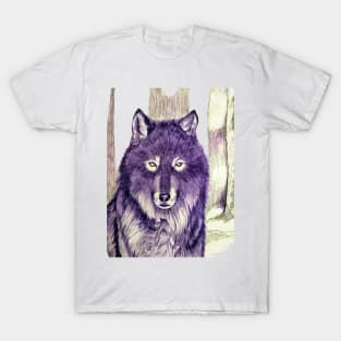 Wolf - blue ink T-Shirt